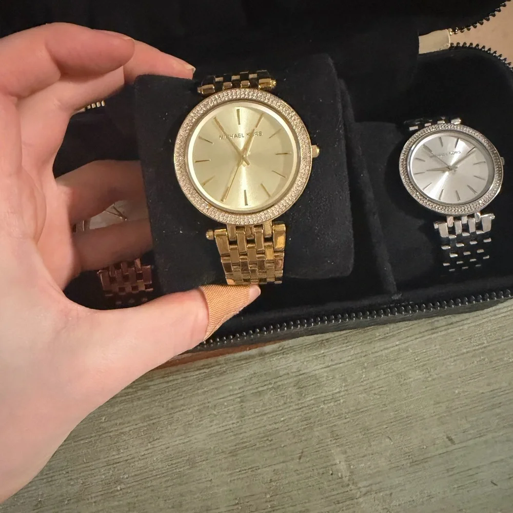 Michael Kors Watch Bundle Gold, Rose, and Silver + Travel Case - Picture 5 of 11